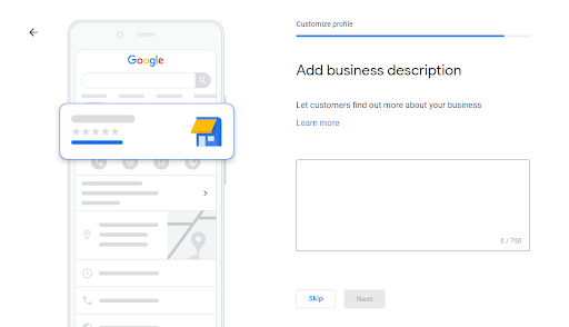 add business description for Google My Business